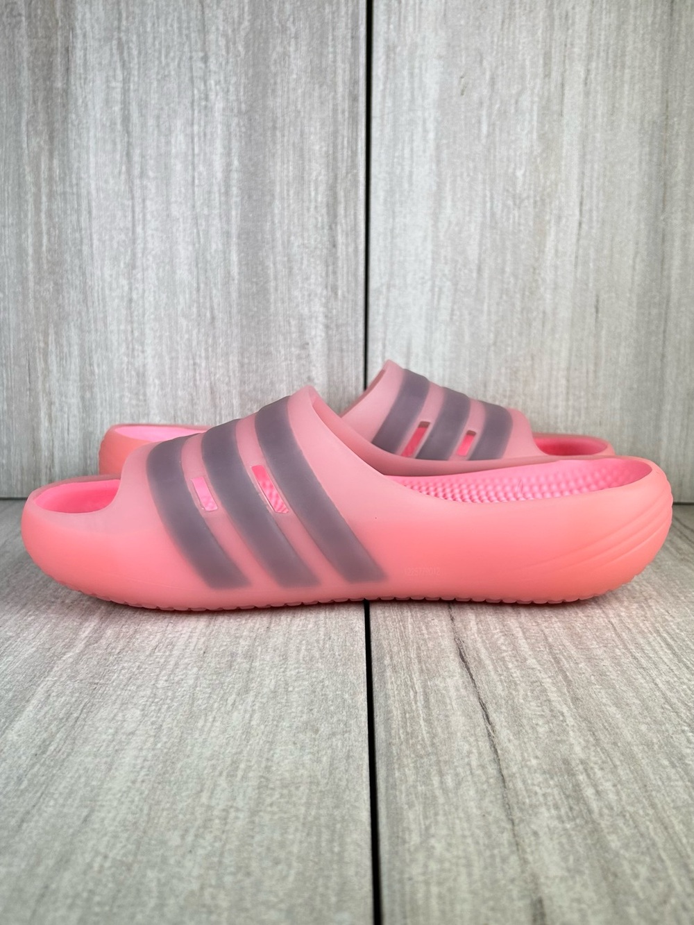 NEW Adidas Originals Adislide Pink Black Recovery Comfort Sandal Mens Size 9 13 - Picture 5 of 11